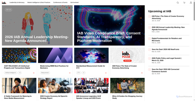 Security scan screenshot of https://iab.com