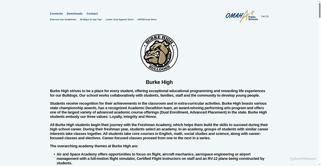 Security scan screenshot of https://opsbrand.org/burke