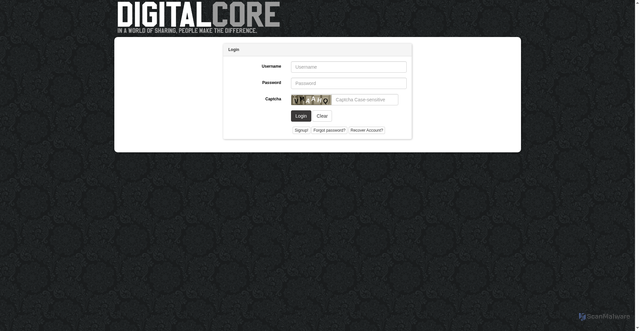 Security scan screenshot of https://digitalcore.club