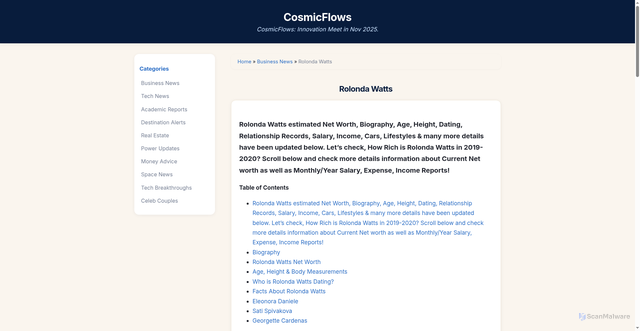 Security scan screenshot of https://cinemadream-anpj8q.pages.dev/rolonda-watts/22919233.html