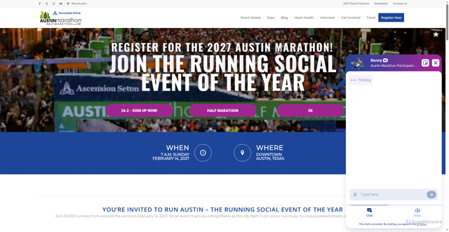 Security scan screenshot of https://youraustinmarathon.com/