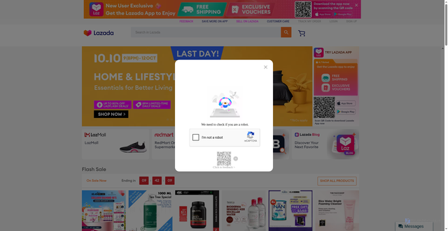 Security scan screenshot of https://pages.lazada.sg