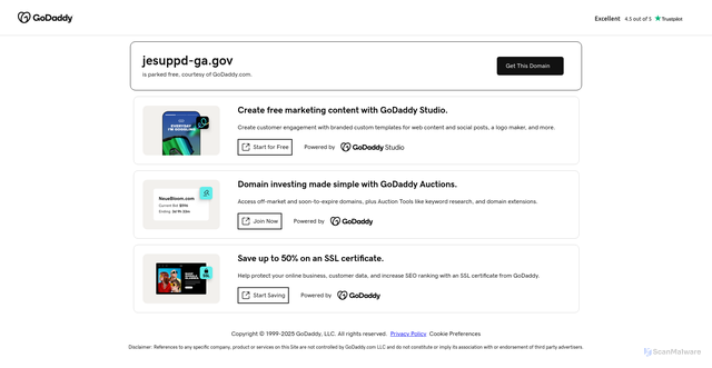 Security scan screenshot of https://jesuppd-ga.gov/