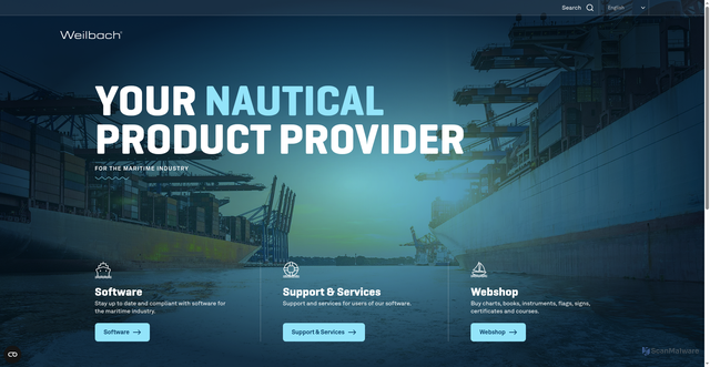 Security scan screenshot of https://weilbach.dk