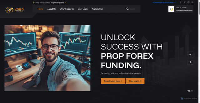 Security scan screenshot of https://neurotrademarket.com/