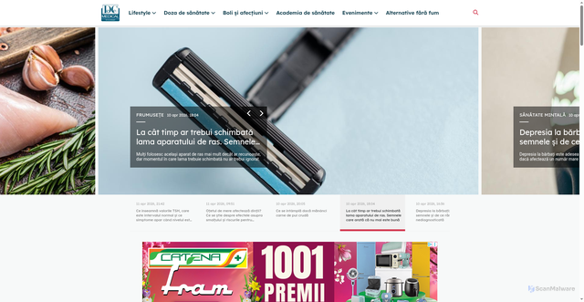 Security scan screenshot of https://dcmedical.ro