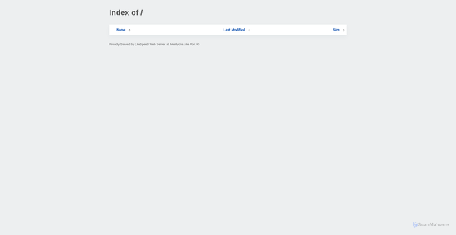 Security scan screenshot of http://fidelityone.site/