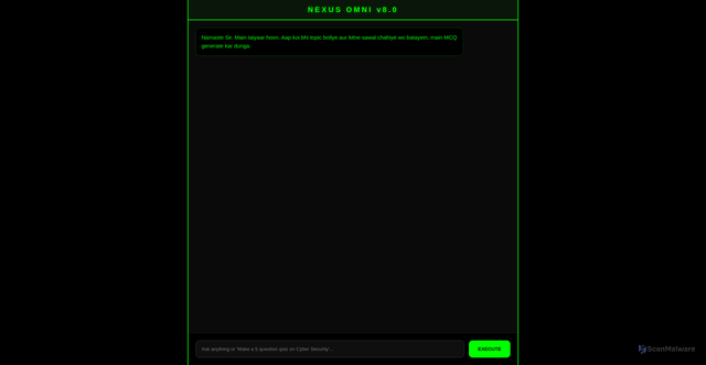 Security scan screenshot of https://nexusomni-912l4bm79j.edgeone.dev/