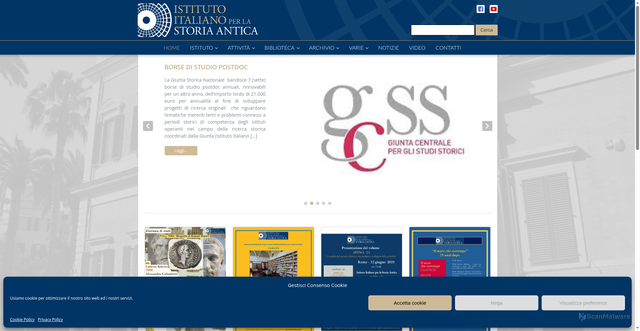 Security scan screenshot of https://www.storiaantica.eu/