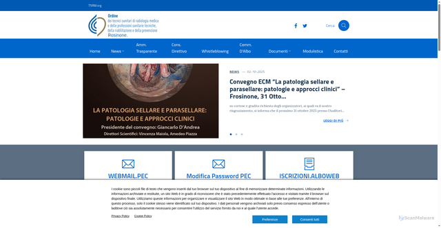 Security scan screenshot of https://www.tsrm-pstrp.frosinone.it/