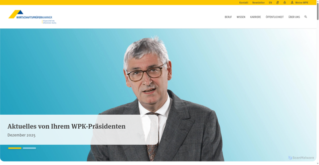 Security scan screenshot of https://www.wpk.de/