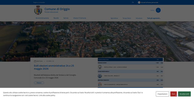 Security scan screenshot of https://www.comune.origgio.va.it