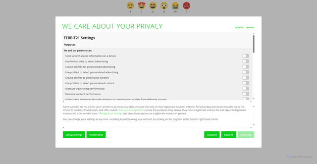 Security scan screenshot of https://rts.gdn