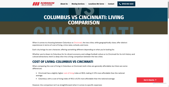 Security scan screenshot of https://robinsonrelocations.com/blog/columbus-vs-cincinnati/