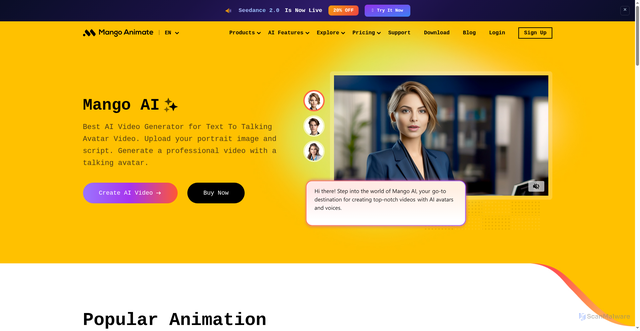 Security scan screenshot of https://mangoanimate.com