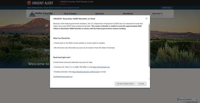Security scan screenshot of https://deltacountyco.gov/