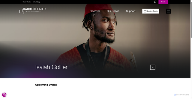 Security scan screenshot of https://www.harristheaterchicago.org/isaiah-collier