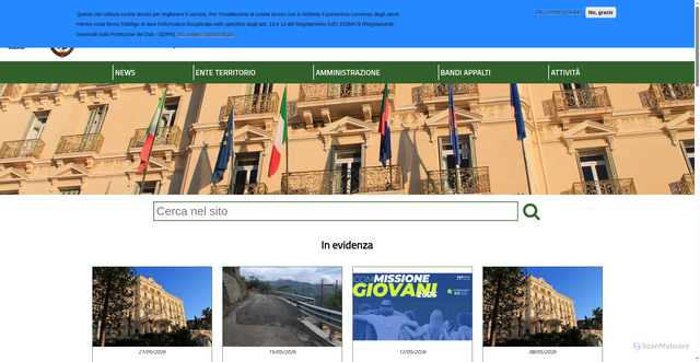Security scan screenshot of https://www.provincia.imperia.it