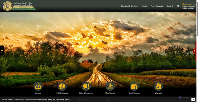 Security scan screenshot of https://www.linncosomo.gov/