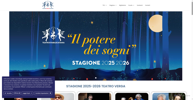Security scan screenshot of https://www.teatrostabilecatania.it/