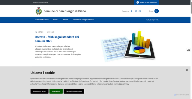 Security scan screenshot of https://www.comune.san-giorgio-di-piano.bo.it/