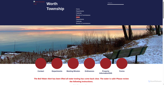 Security scan screenshot of https://worthtownshipmi.gov/