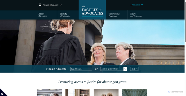 Security scan screenshot of https://www.advocates.org.uk/