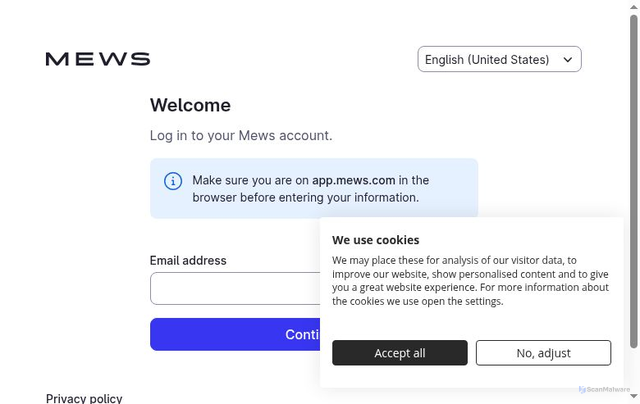 Security scan screenshot of https://api.mews.com/