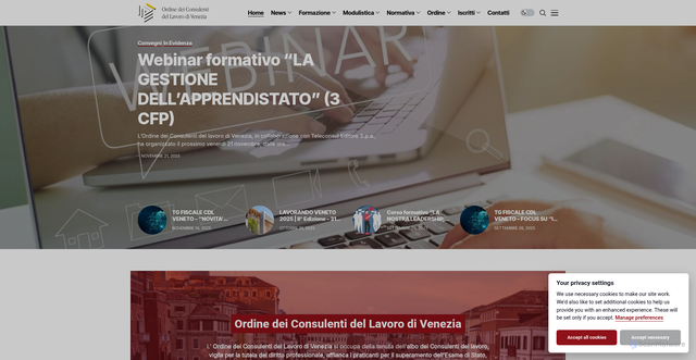 Security scan screenshot of https://consulentidellavoro.venezia.it/