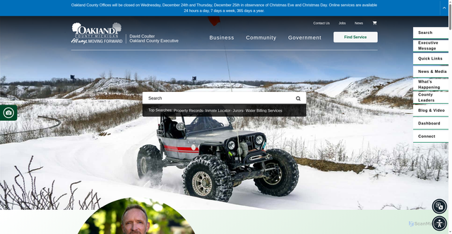 Security scan screenshot of https://www.oakgov.com:443/