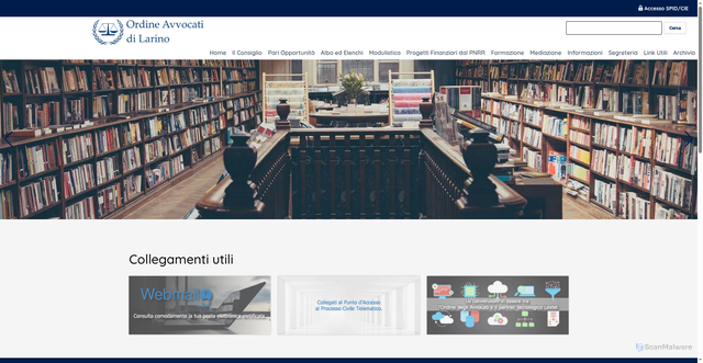 Security scan screenshot of https://www.ordineavvocatilarino.it/