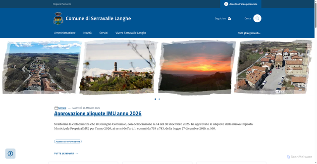 Security scan screenshot of https://www.serravalle-langhe.com