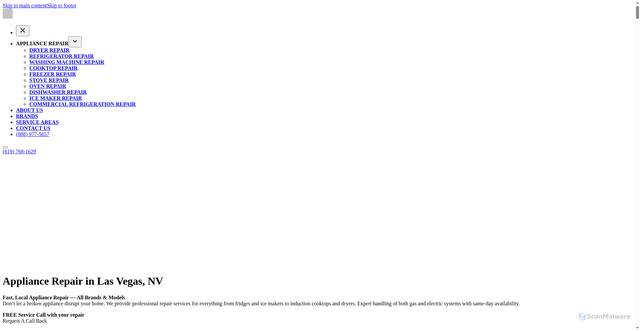 Security scan screenshot of https://ramics-repair.tech/our-service-areas/las-vegas-nv/