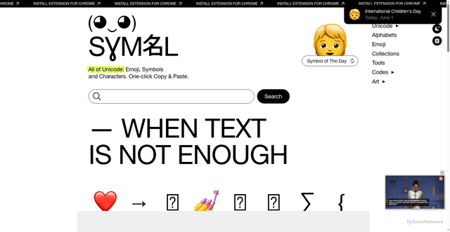Security scan screenshot of https://symbl.cc