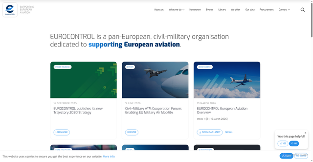 Security scan screenshot of https://eurocontrol.int
