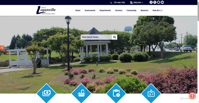 Security scan screenshot of https://loganville-ga.gov/