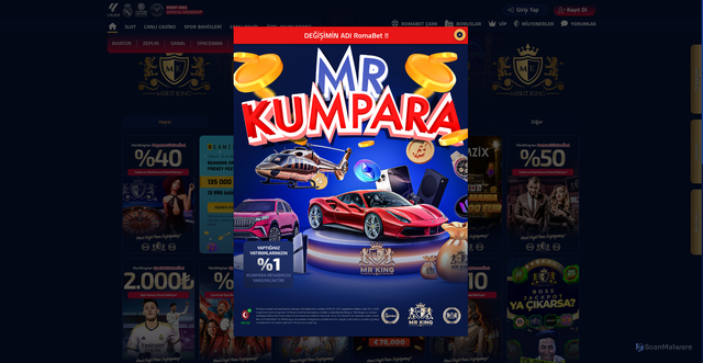Security scan screenshot of https://romabelt1492.cam/promotions
