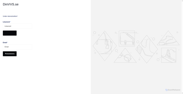 Security scan screenshot of https://dinvvs.se