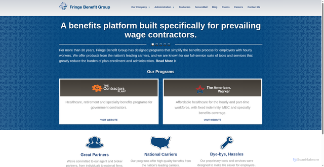 Security scan screenshot of https://fbg.com