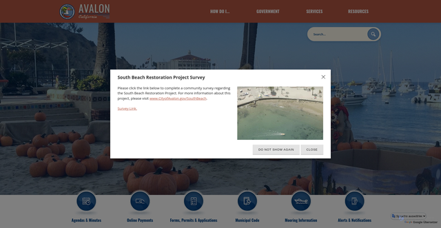 Security scan screenshot of https://cityofavalon.gov/