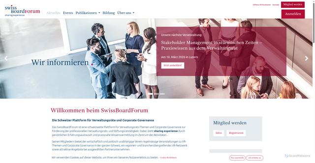 Security scan screenshot of https://swissboardforum.ch