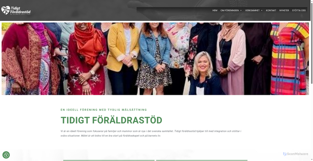 Security scan screenshot of https://tidigtforaldrastod.se