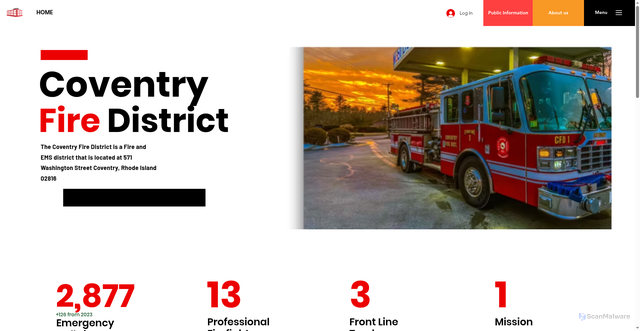 Security scan screenshot of https://www.coventryfdri.gov/