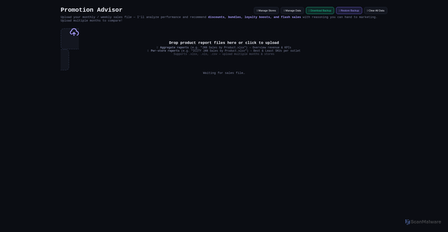 Security scan screenshot of https://retailpromodashboard.pages.dev/