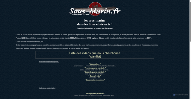 Security scan screenshot of https://sous-marin.fr