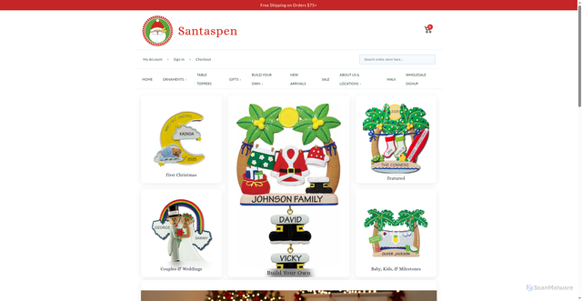 Security scan screenshot of http://santaspen.com/