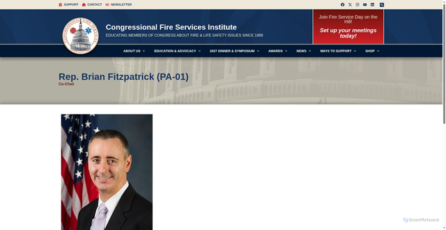 Security scan screenshot of https://cfsi.org/person/rep-brian-fitzpatrick-pa-01/