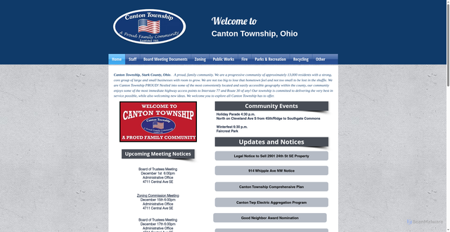 Security scan screenshot of https://www.cantontwp-oh.gov/