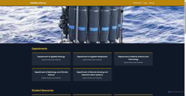 Security scan screenshot of https://naemss.earth/