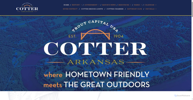Security scan screenshot of https://www.cotterar.gov/